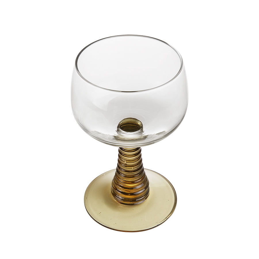 Swirl Wine Glass Green