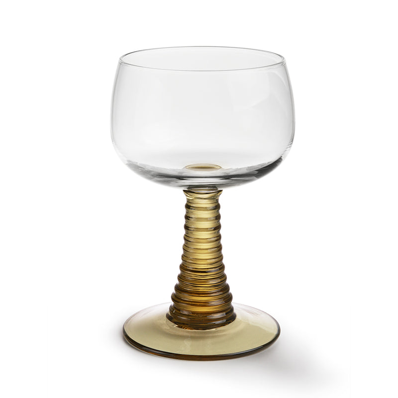 Swirl Wine Glass Green