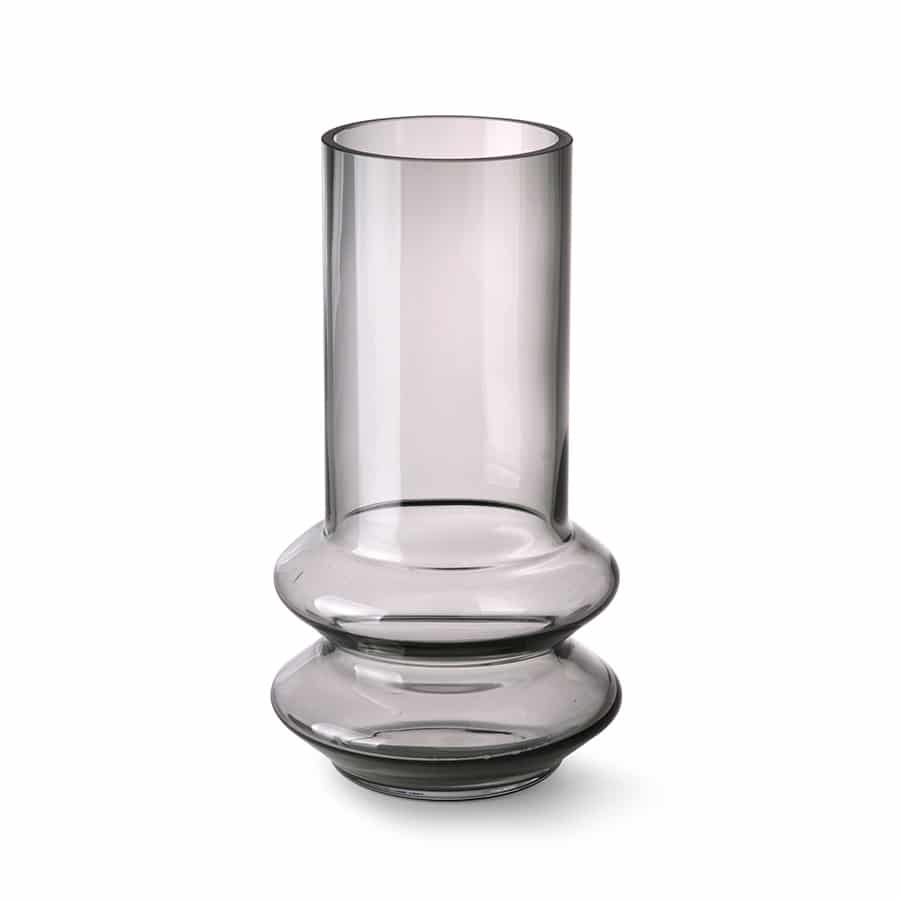 Glass Vase Smoked Grey