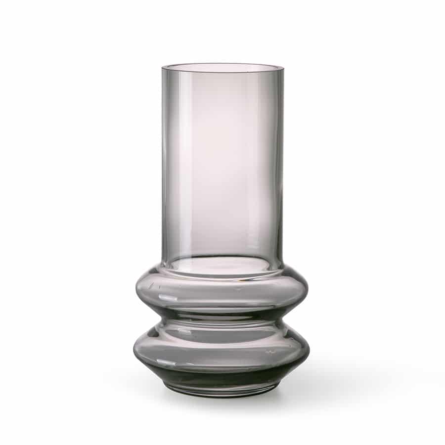 Glass Vase Smoked Grey