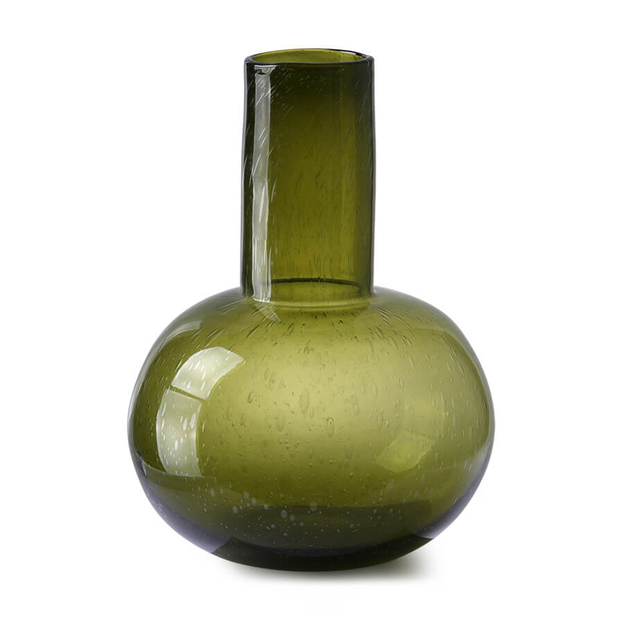 Green Glass Vase L