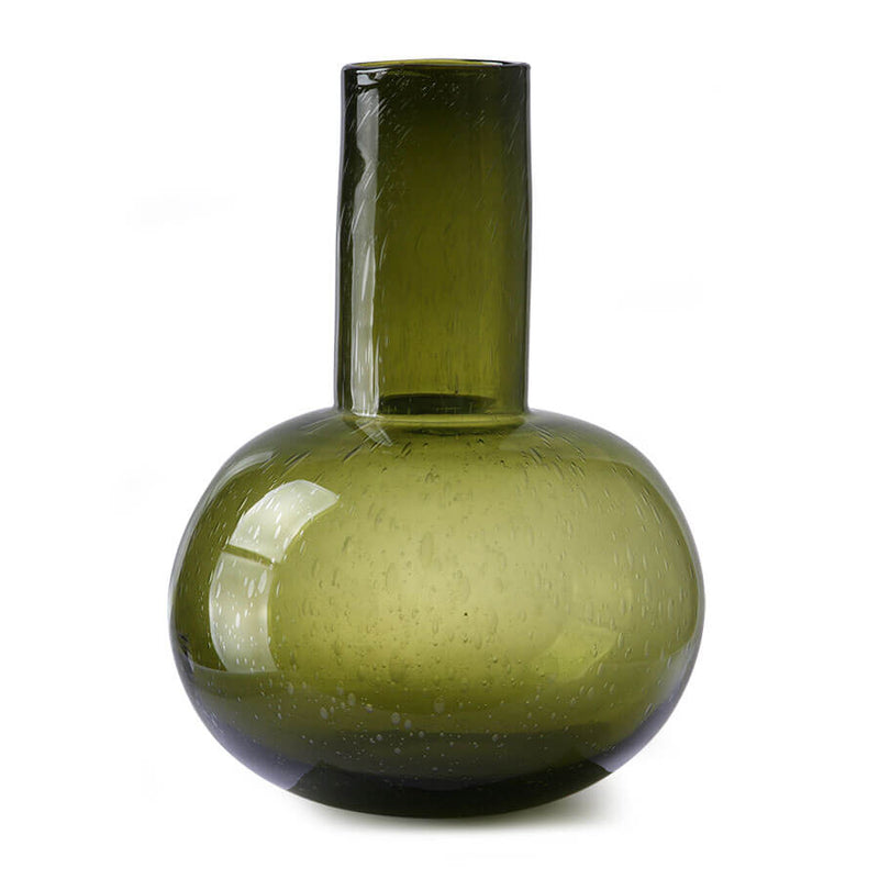 Green Glass Vase L