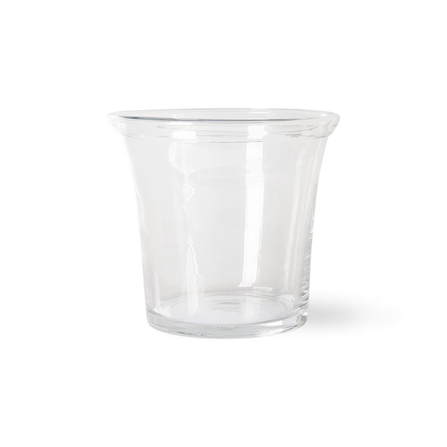 Solid Glass Flower Pot