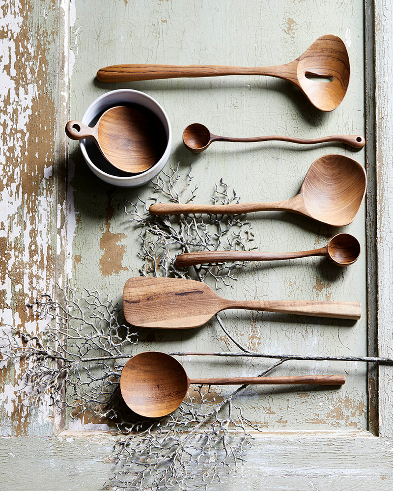 Deep Wooden Serving Spoon