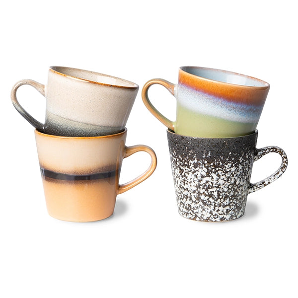 set of 4 differently coloured hkliving mugs