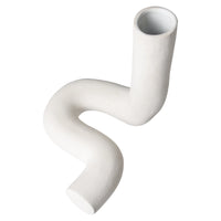 Ceramic Twisted Vase Matt White