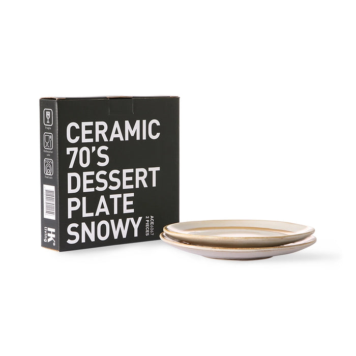 Dessert Plate Snow (Set of 2)