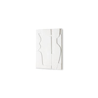 Ceramic Wall Art Panel Matt White