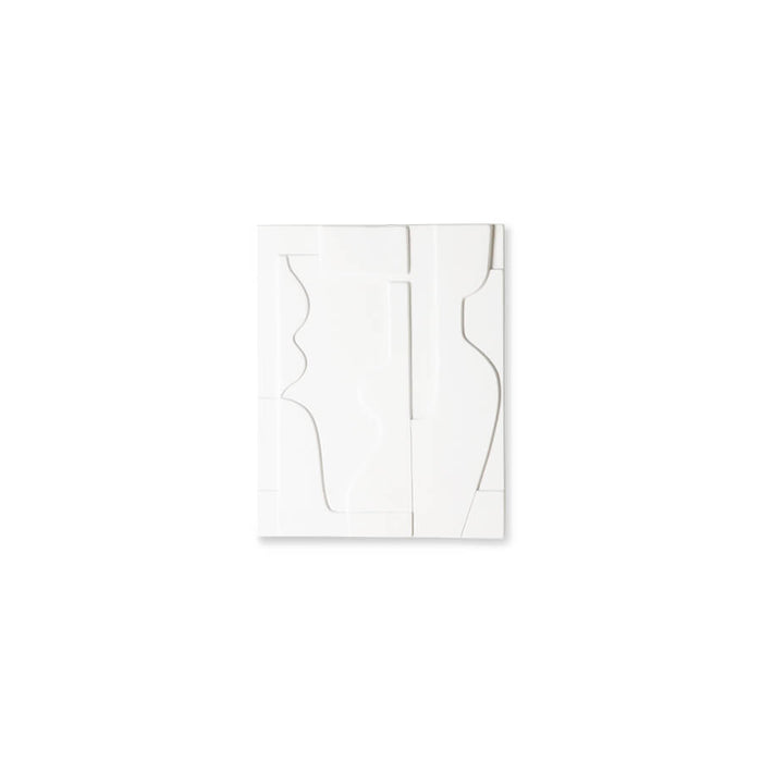 Ceramic Wall Art Panel Matt White