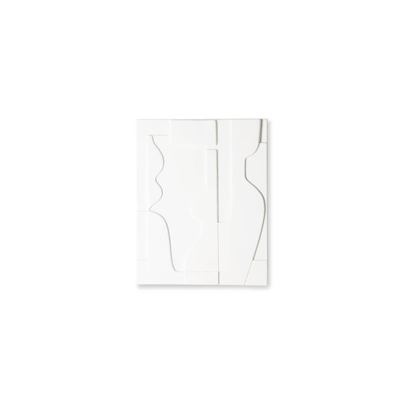 Ceramic Wall Art Panel Matt White