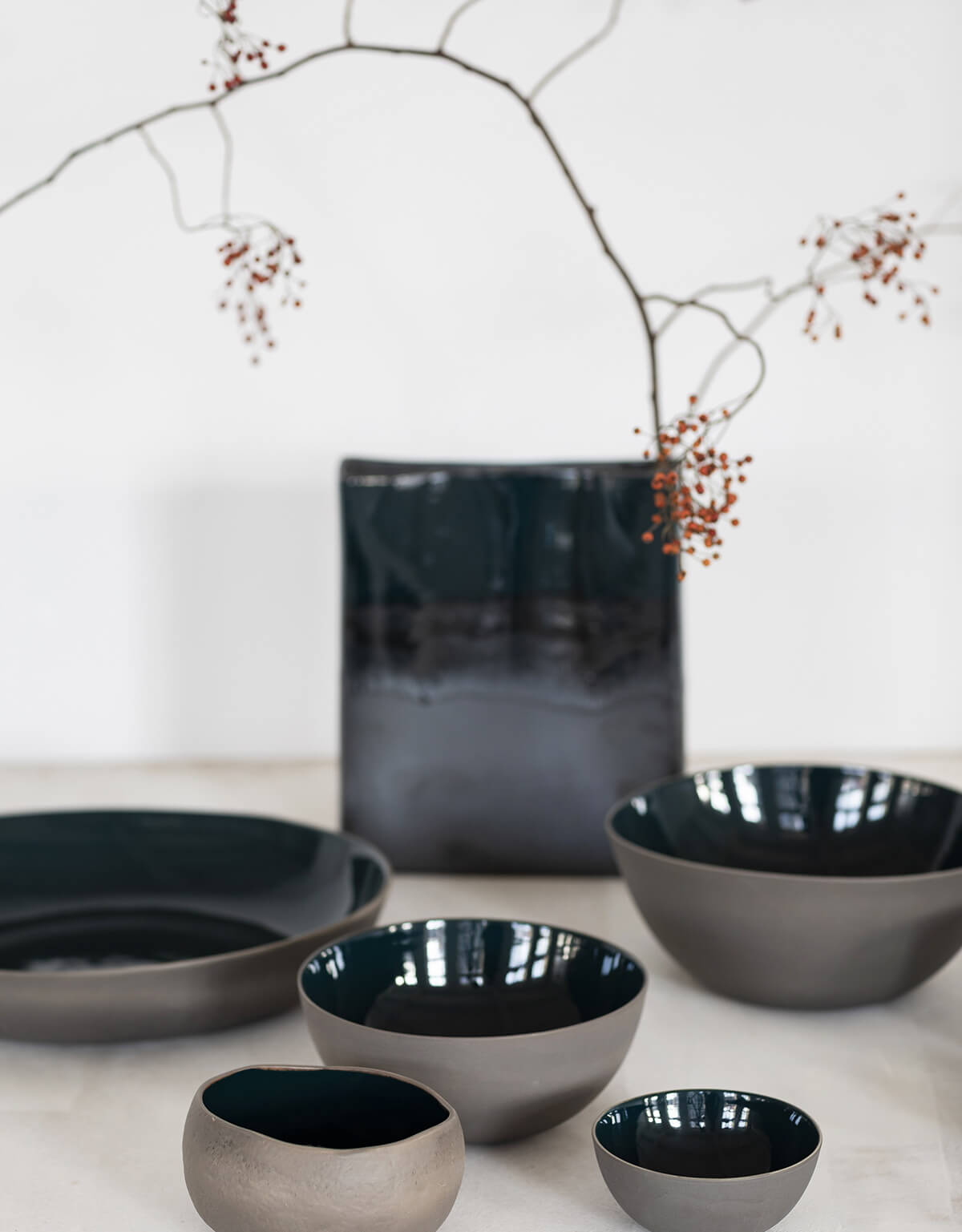Serving Bowl Rural L Matt Blue