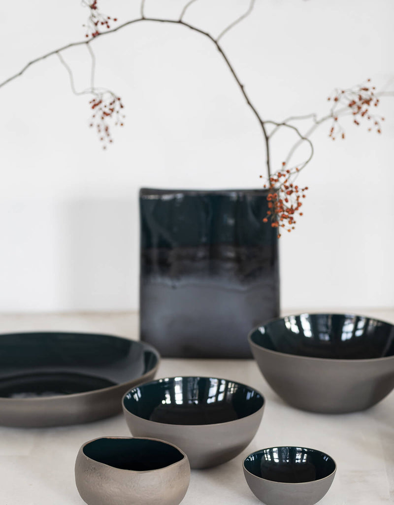 Serving Bowl Rural L Matt Blue