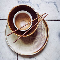 Dinner Plate Rustic Cream/Brown