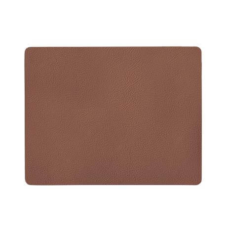 Quadro Recycled Leather Placemat Cognac
