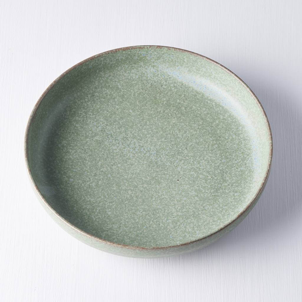 Green Fade Plate With High Rim