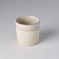 Grooved Mug Grey & Clay Base