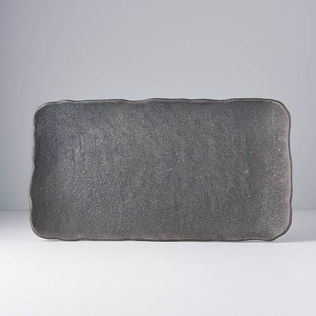 Rectangular Stone Slab Large Platter With a Textured Finish