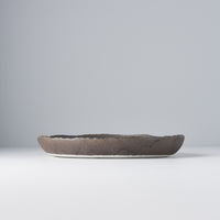 Stone Slab Plate Onigiri with High Rim