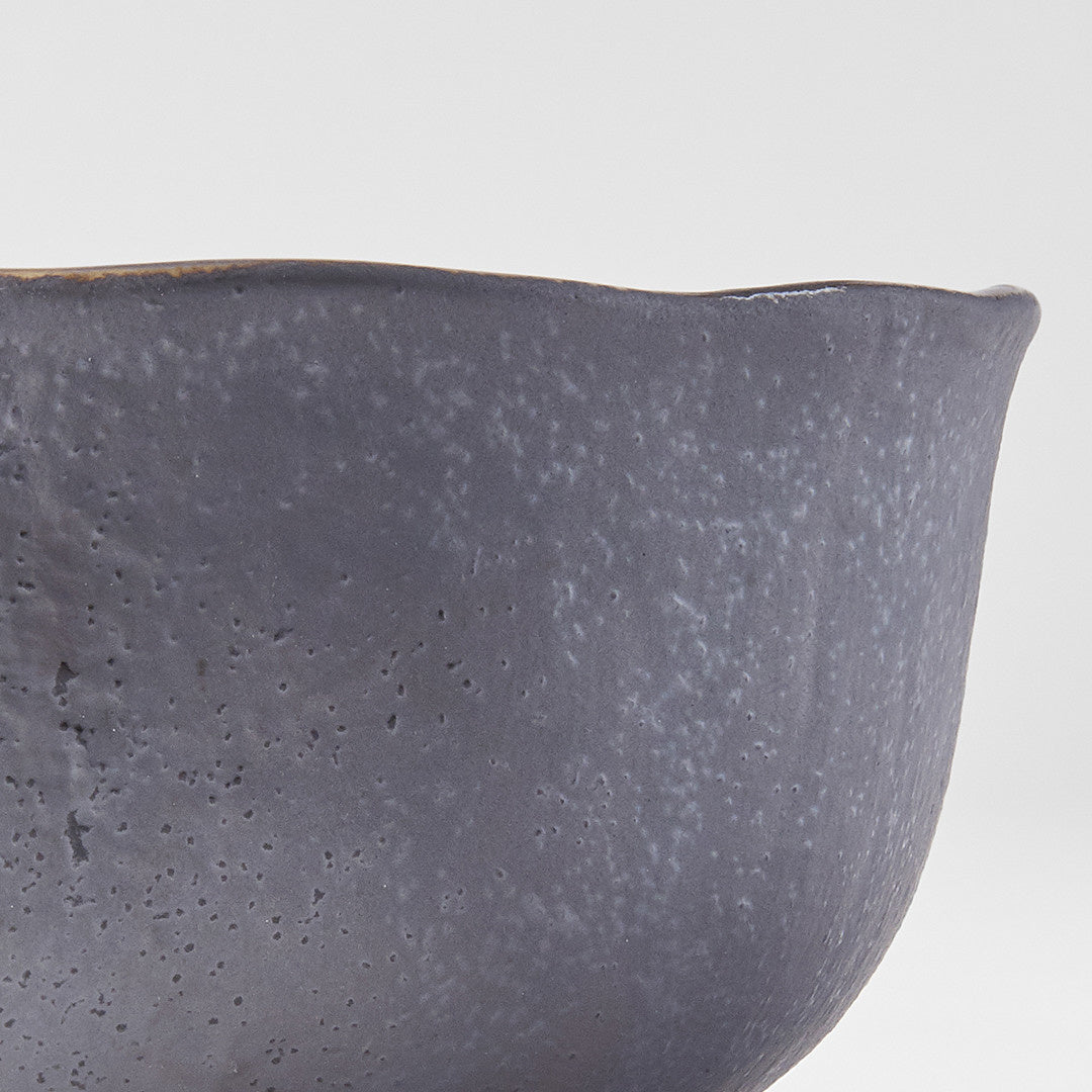 Akane Grey Round Bowl Uneaven