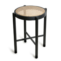 Black Stool with Webbing