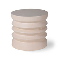 Cream Stoneware Side Table