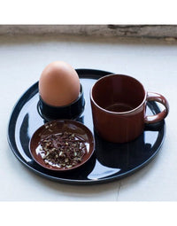 Breakfast Egg Plate Dark Blue