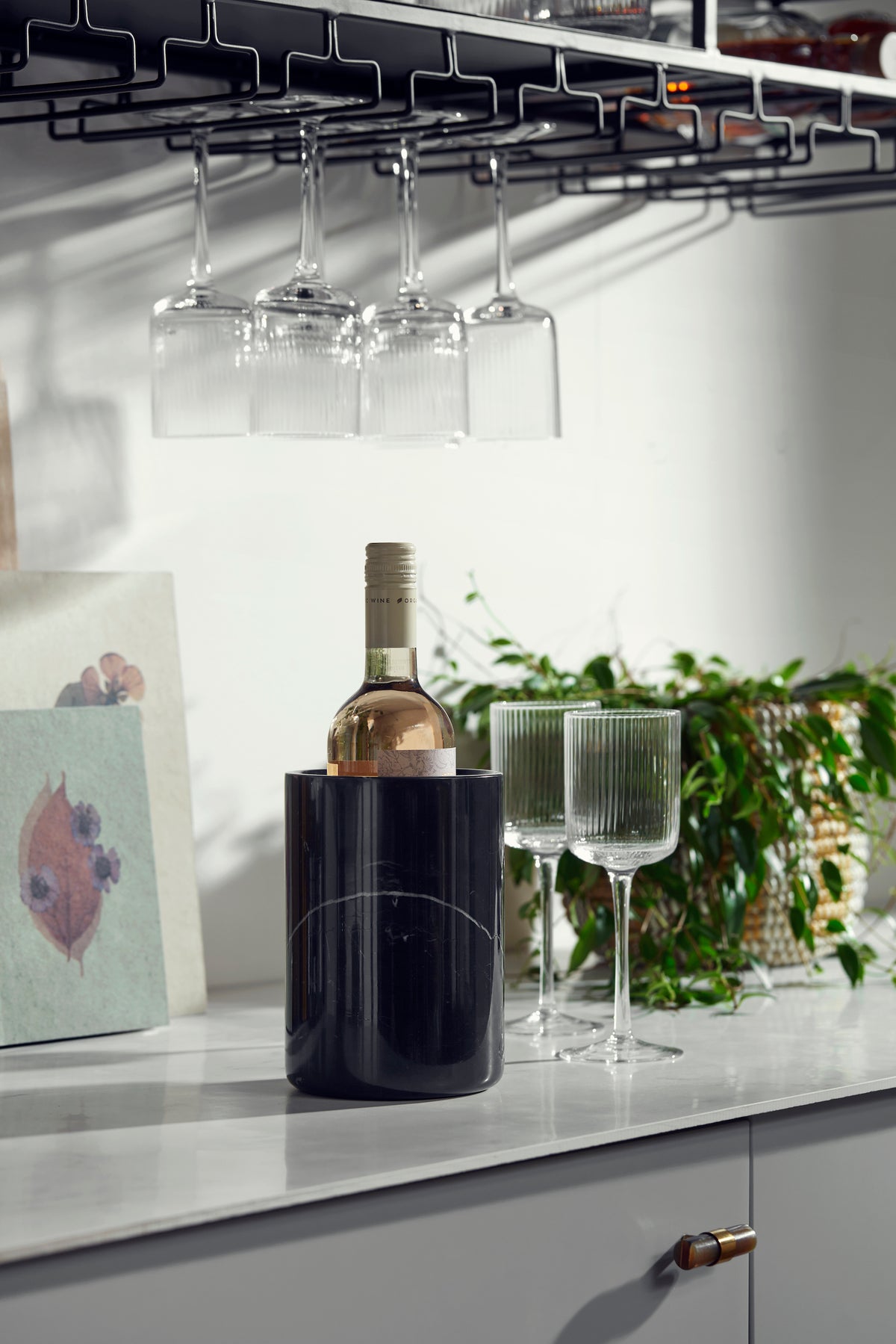 Marble Wine Cooler Black