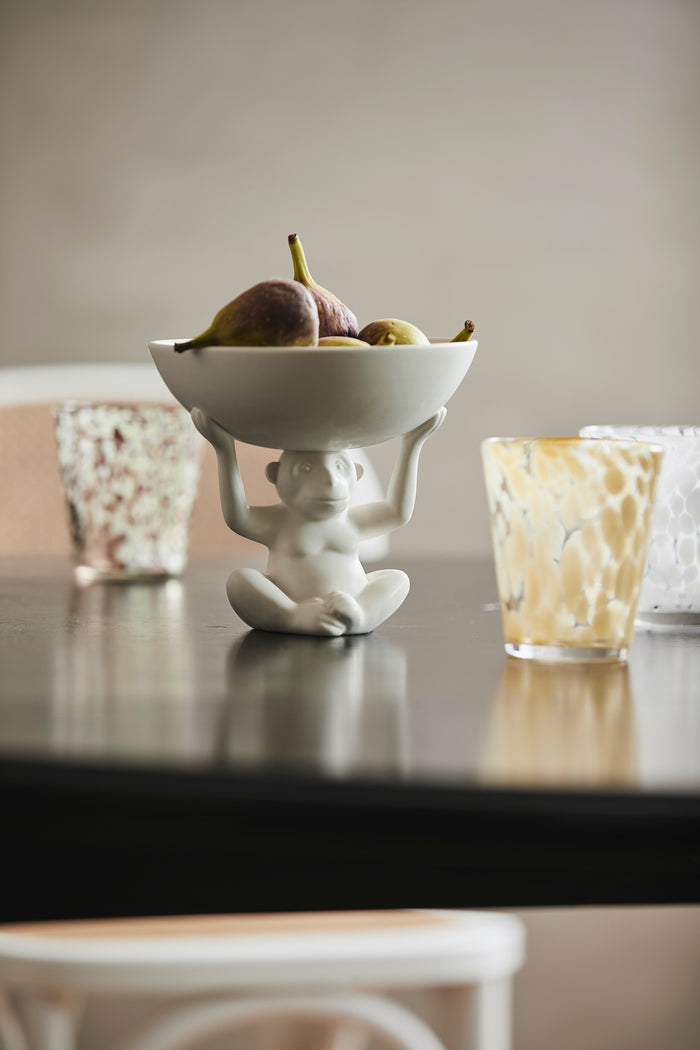 Tepin Drinking Glass Clear/Beige