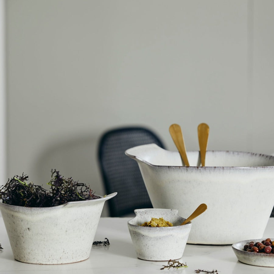 Torc Ceramic Bowl, Off-White
