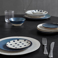 Grainy Lunch Plate Dark Blue
