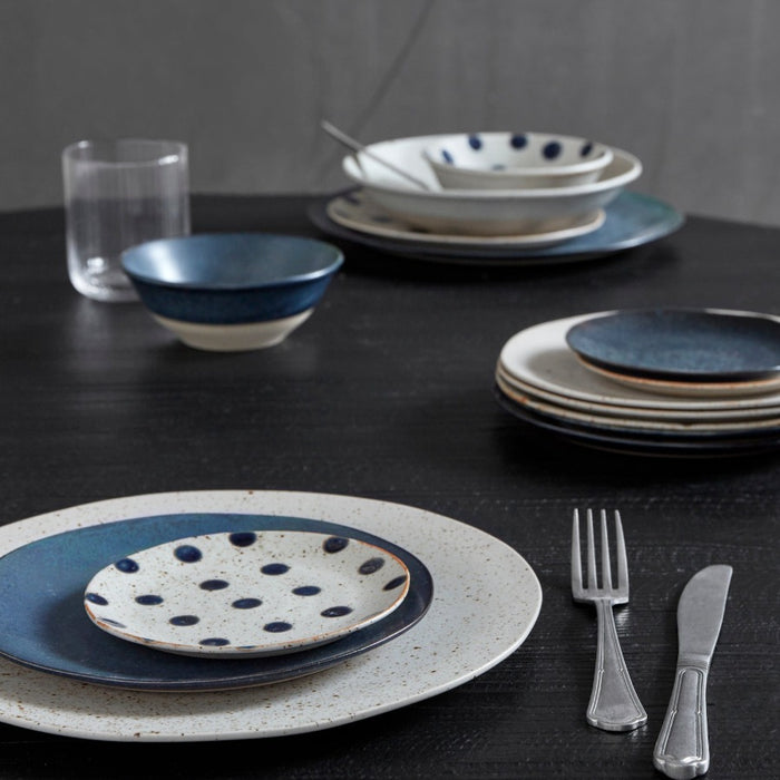 Grainy Lunch Plate Dark Blue