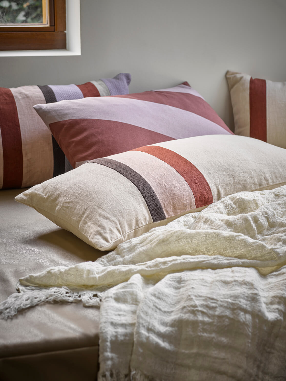 Linen Striped Cushion Pattern B