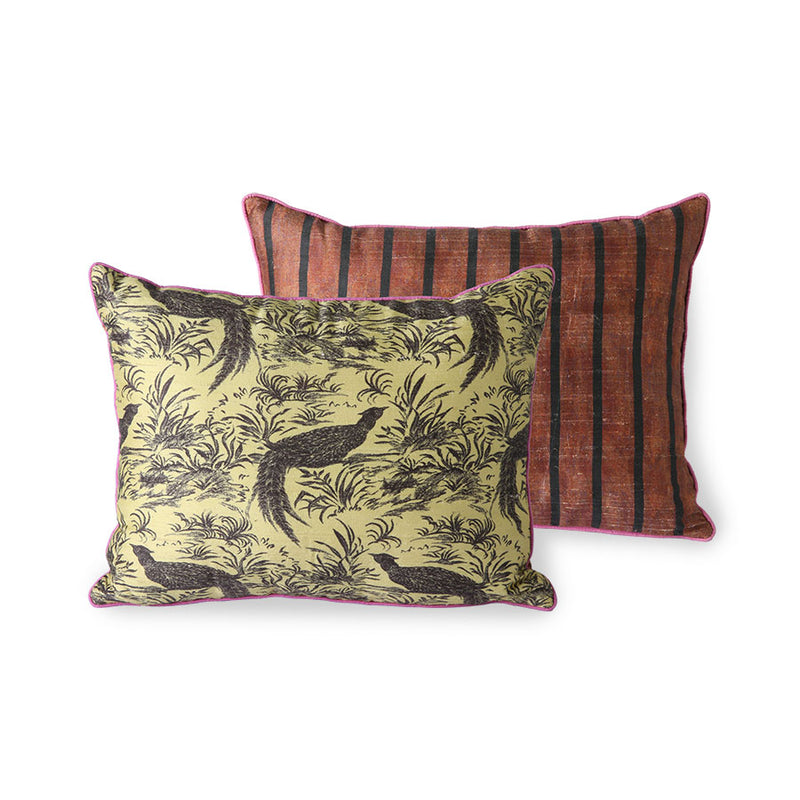 Printed Silk Cushion Jungle (30x40)