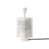 Ribbed Table Lamp White Marble